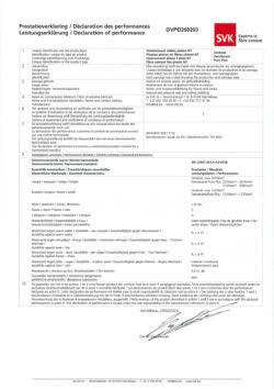 Déclaration de performance Puro Plus, Decoboard, Ornimat