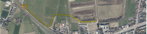 Kaartje ontsluitingsweg